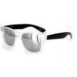 "Popstar" Neon Retro Wayfarer Unisex Sunglasses with Mirrored Frames and Lenses