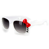 "Pretty Kitty Adult" Wayfarer Sunglasses with Cute Trendy Cat Design and Bow 100%UV