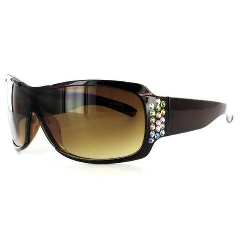 Broadway 7386 Designer Fashion Sunglasses Inlaid with Colorful Austrian Crystals