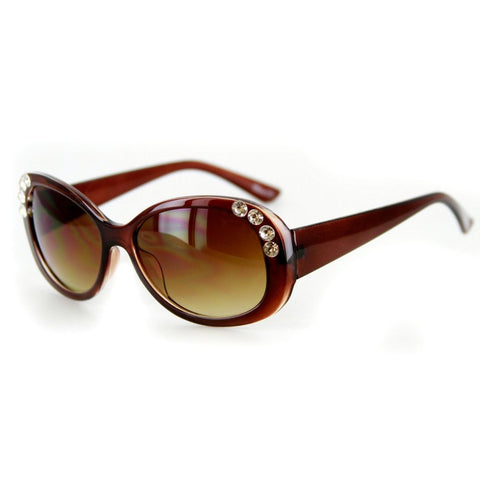 "Chloe" Designer Inspired Womens Sunglasses. Gem Accents in 6 Popular Colors