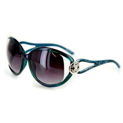 "Cozumel" Women's Designer Sunglasses Embellished Temples and Oversized Lens