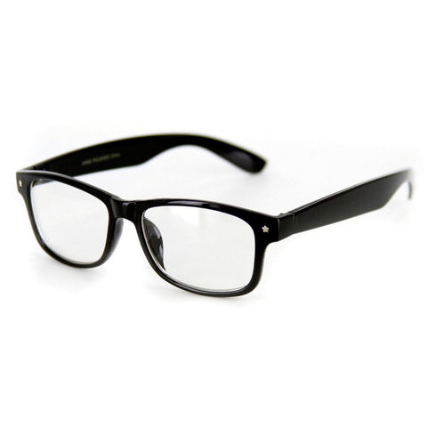 "Star Burst" Clear Lens Wayfarer Fake Glasses-"Just for Fun"-100% UV Protection