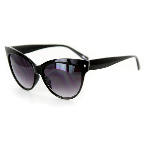 "Towncat" Vintage-Inspired Cat-Eye Sunglasses with Demi Frames - 100% UV