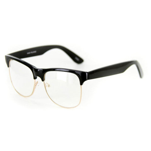 "Clubmaster Clear" Vintage-Inspired Wayfarer Fashion Glasses