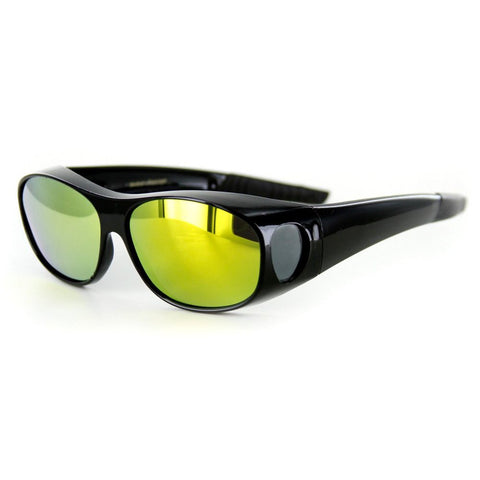 "Hideaways Small" Over-Prescription Polarized Sunglasses w/ Mirrored Lens