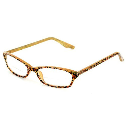 Exotica Animal Print Bifocal Readers with Slim Design and an Optical Frame - 51mm x 17mm x 140mm