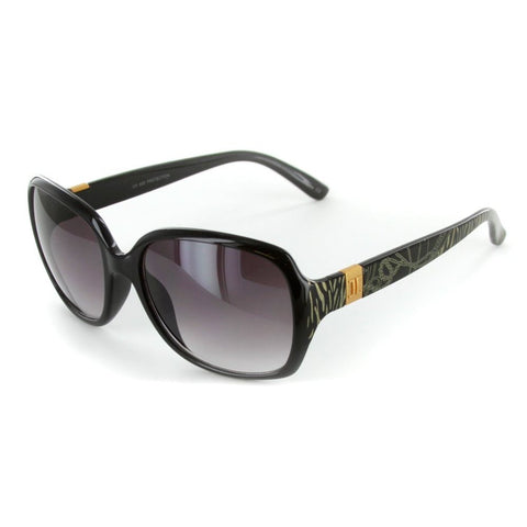 "Links" Fashion Oversized Sunglasses for Stylish Women (Black/Smoke)