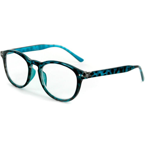 "Rainforest" Round Wayfarer Reading Glasses with Animal Print Pattern for Women